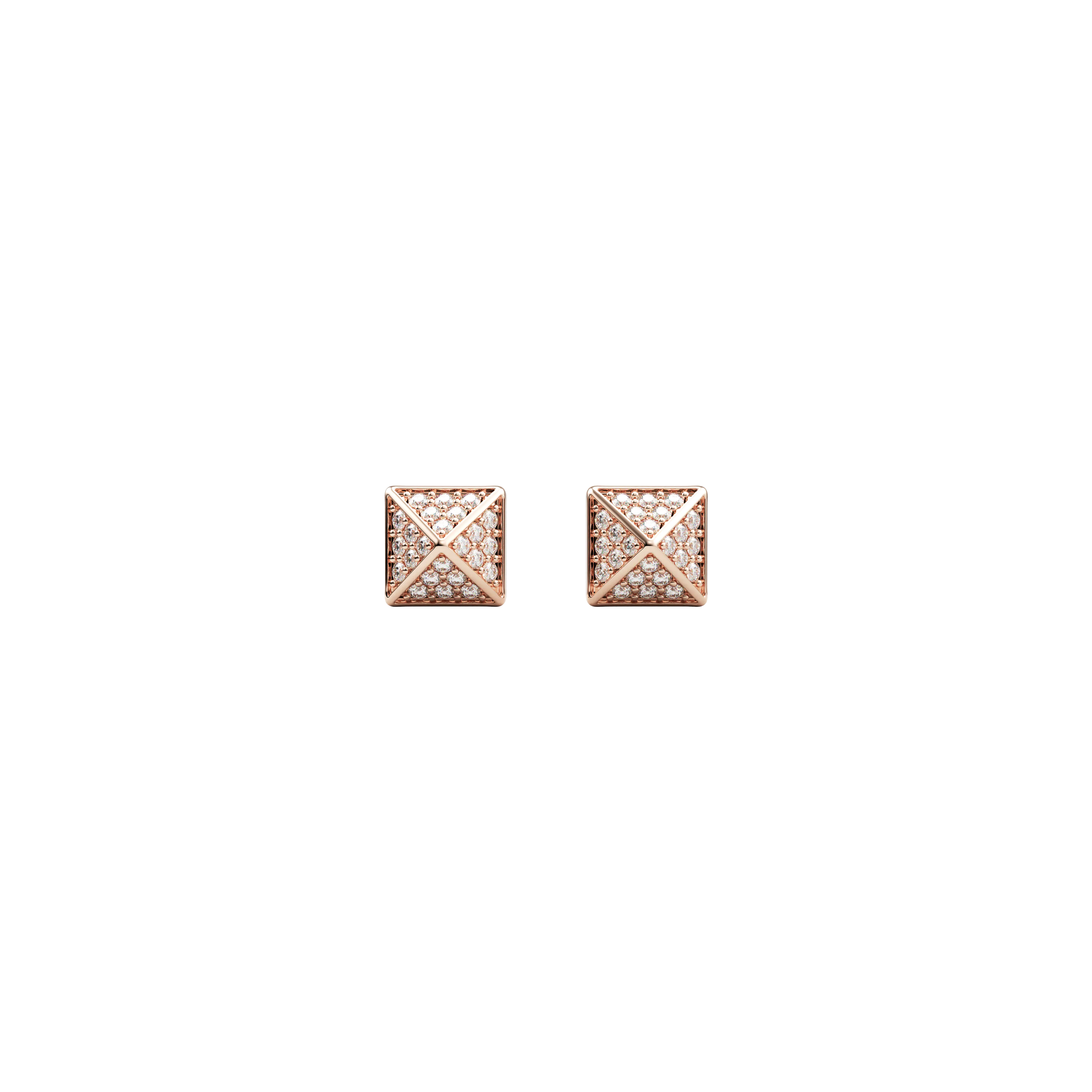 14k Pave Rose Studded Stoppers