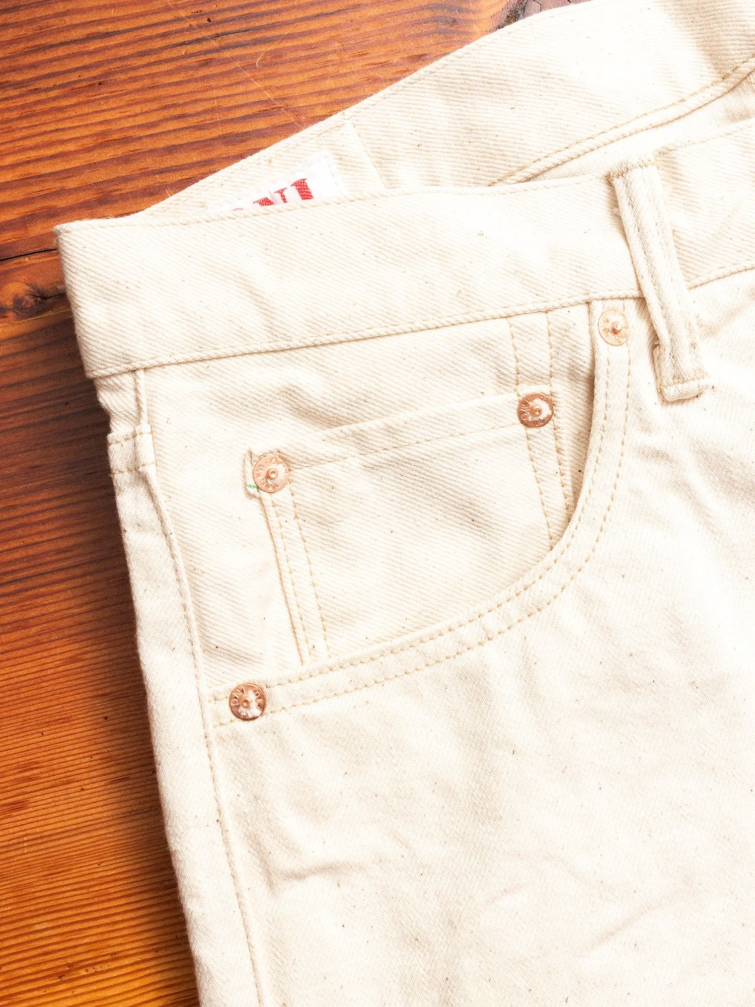 546-OGW "Organic Cotton White" 14oz Selvedge Denim - Slim Straight Fit