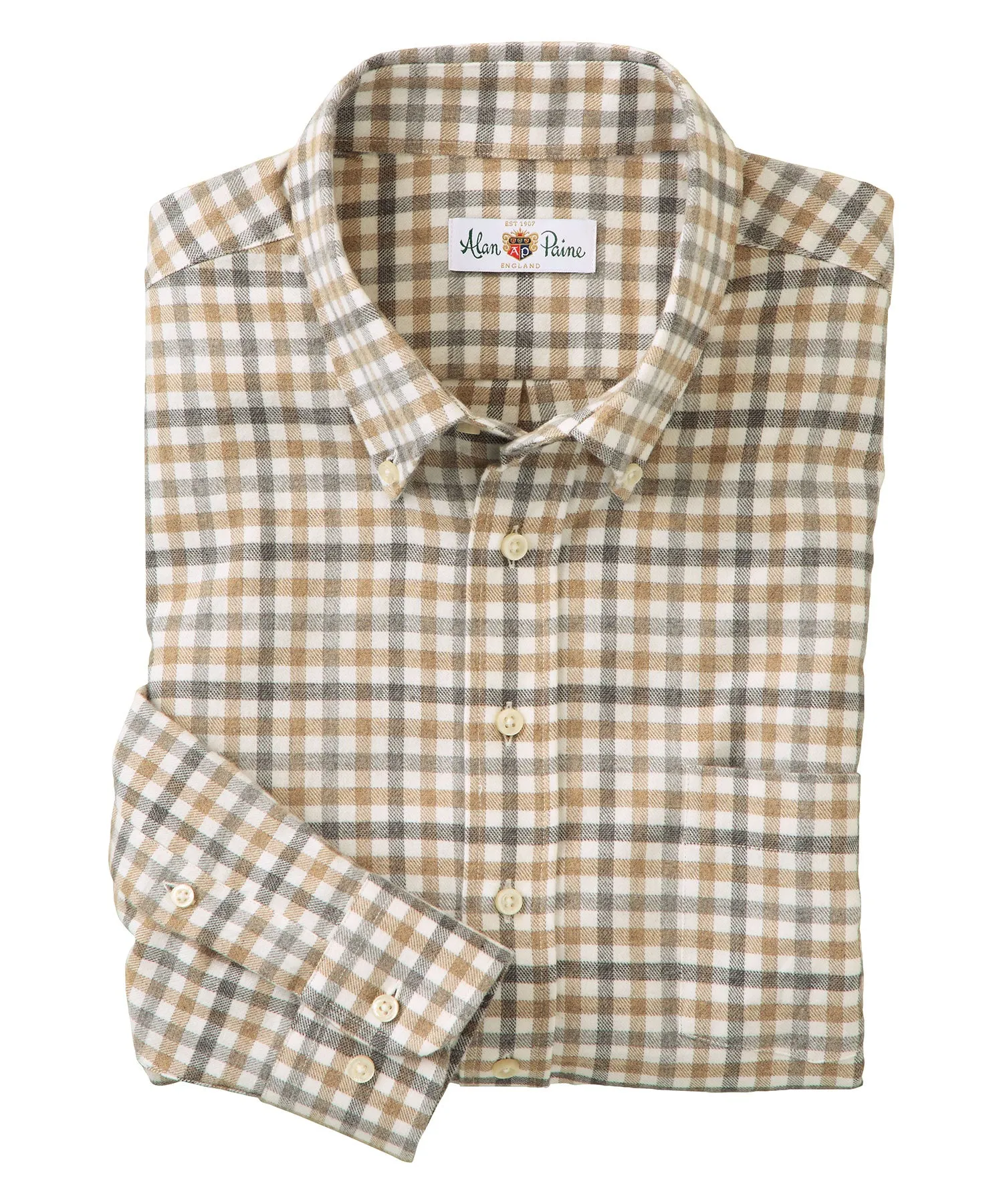 Alan Paine of England Mirfield Tonal Check Sport Shirt