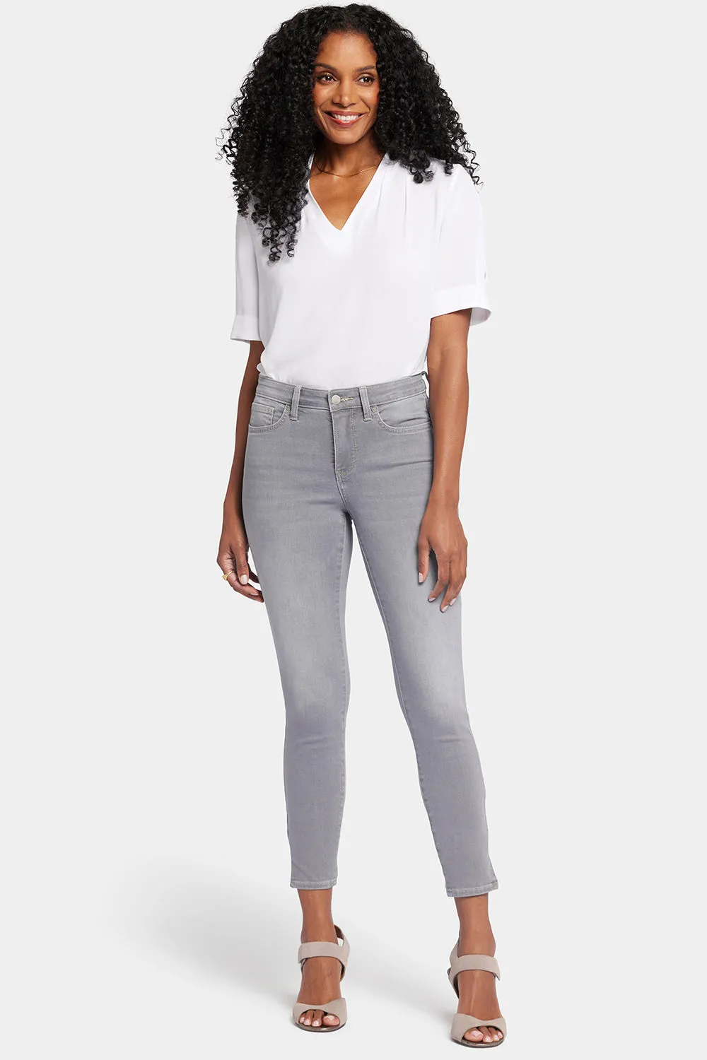 Ami Skinny Ankle Jeans - Rock Sand