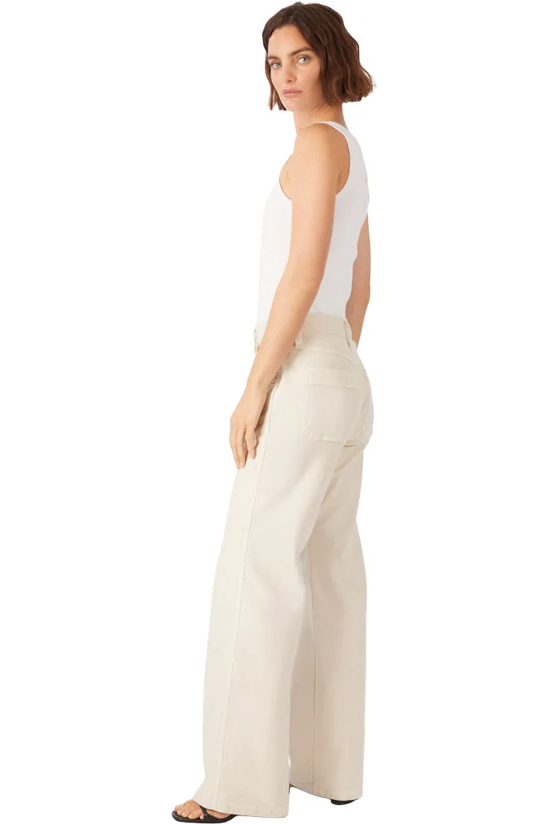 AMO Denim Lois Trouser in Bone