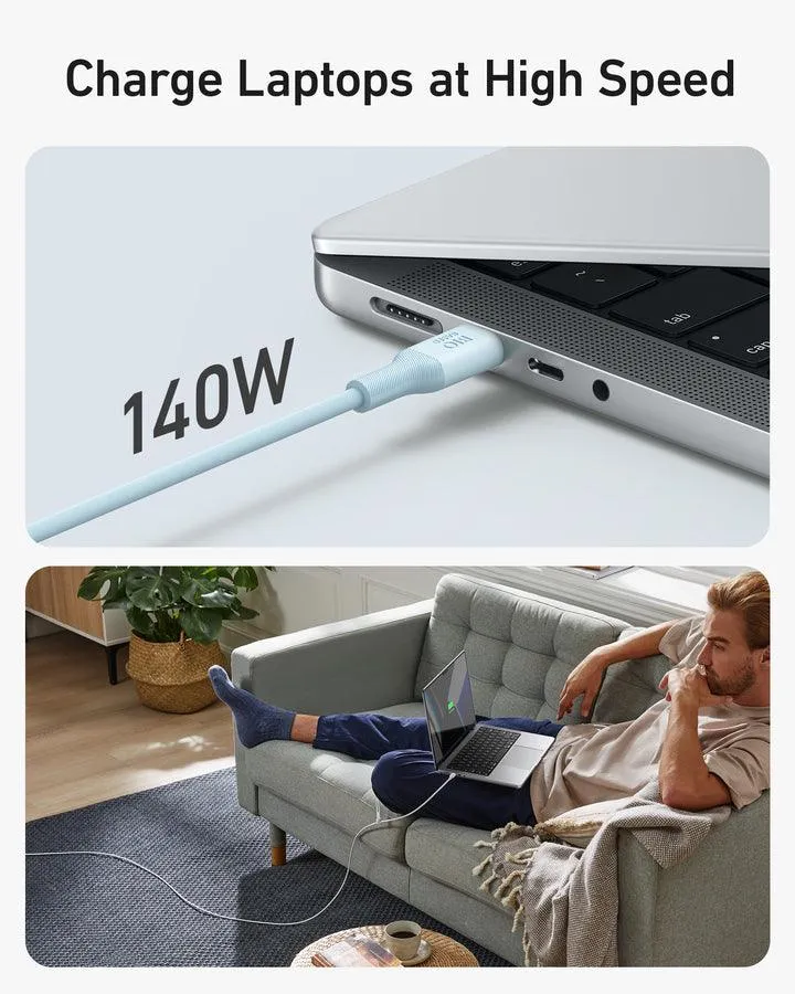 Anker Powerline 544 USB-C to USB-C Cable 140W (Bio-Based)-Blue