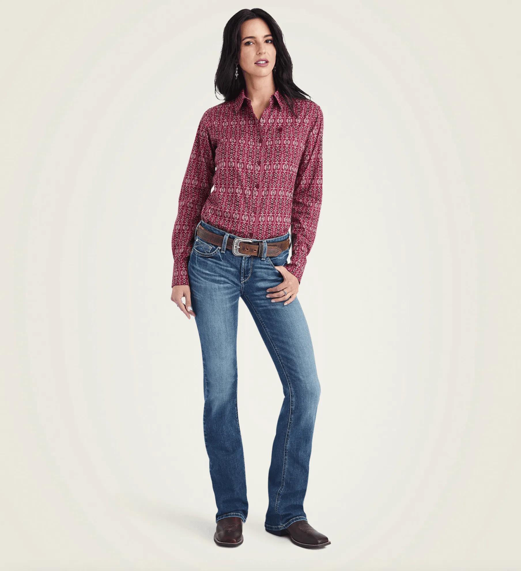Ariat Women's Kirby Stretch Alma Multi Color Long Sleeve Western Shirt 10042177