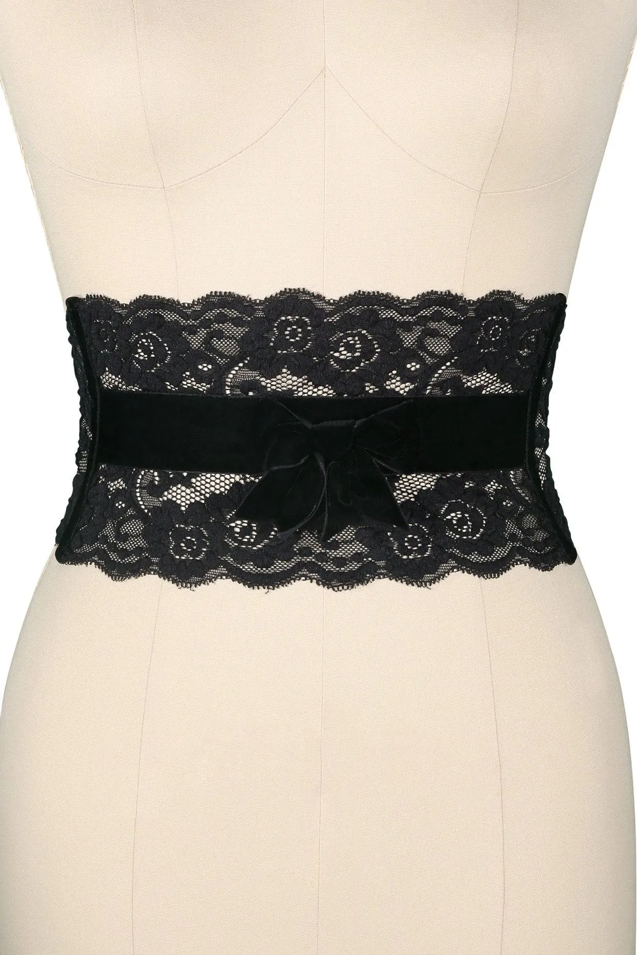 Elegant Black Audrey Lace Fashion Belt