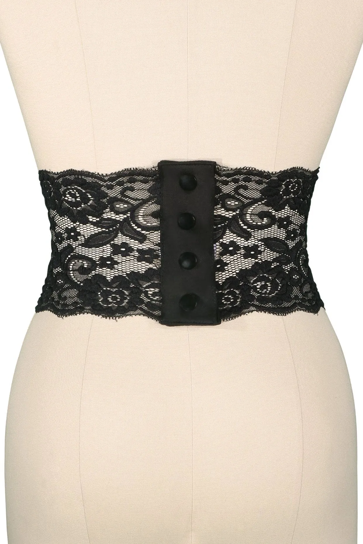 Elegant Black Audrey Lace Fashion Belt