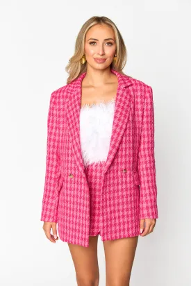 Avery Oversized Blazer - Strawberry Cream
