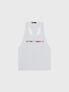 BARRY'S PRIDE RACERBACK WHITE TANK