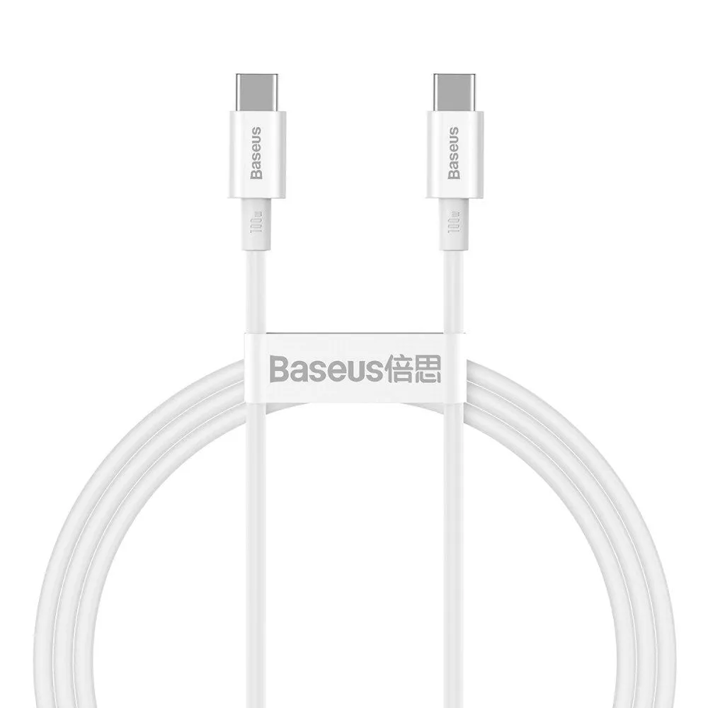 Baseus Superior Series CATYS-C02 Type-C To Type-C Cable 100W Fast Charging 2m - White