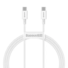 Baseus Superior Series CATYS-C02 Type-C To Type-C Cable 100W Fast Charging 2m - White