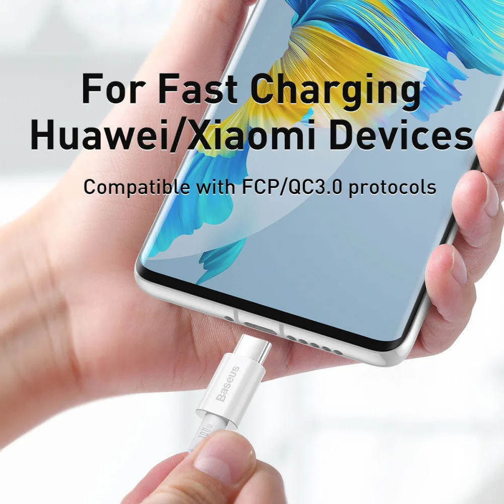 Baseus Superior Series CATYS-C02 Type-C To Type-C Cable 100W Fast Charging 2m - White