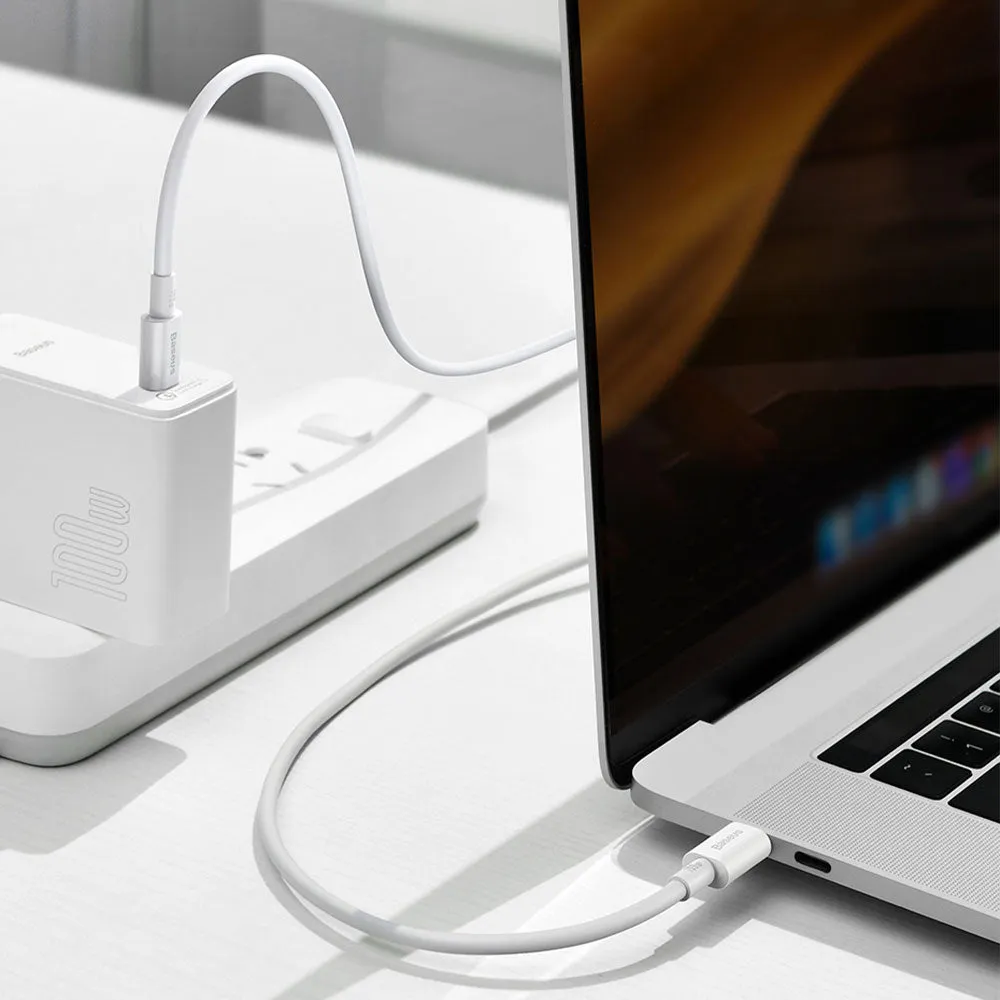 Baseus Superior Series CATYS-C02 Type-C To Type-C Cable 100W Fast Charging 2m - White