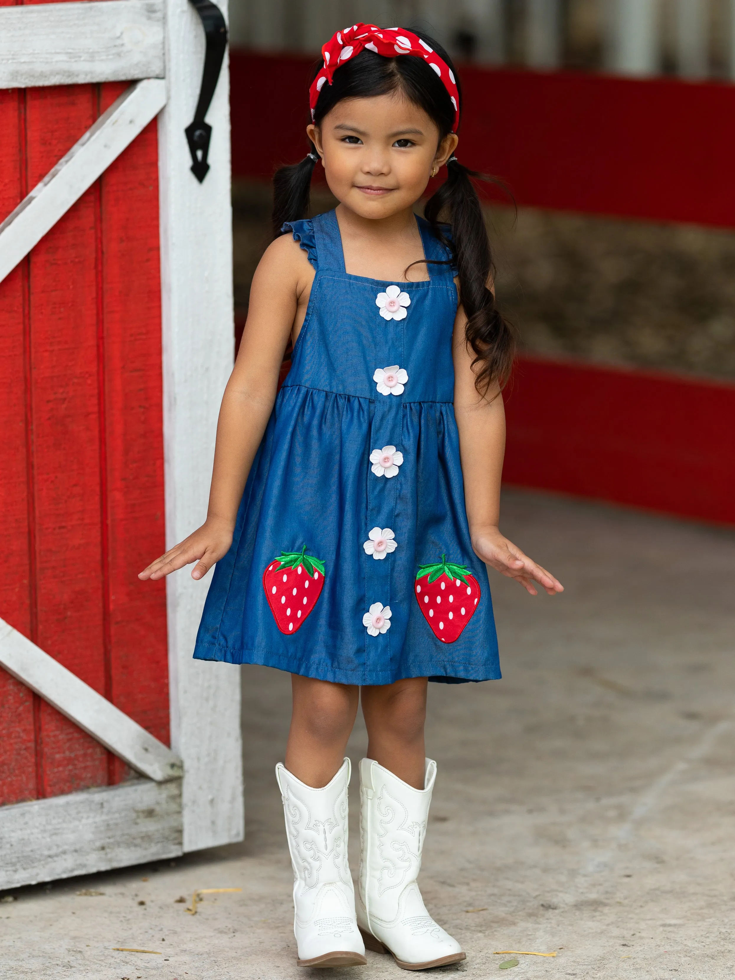 Berry Sweet Denim Dress