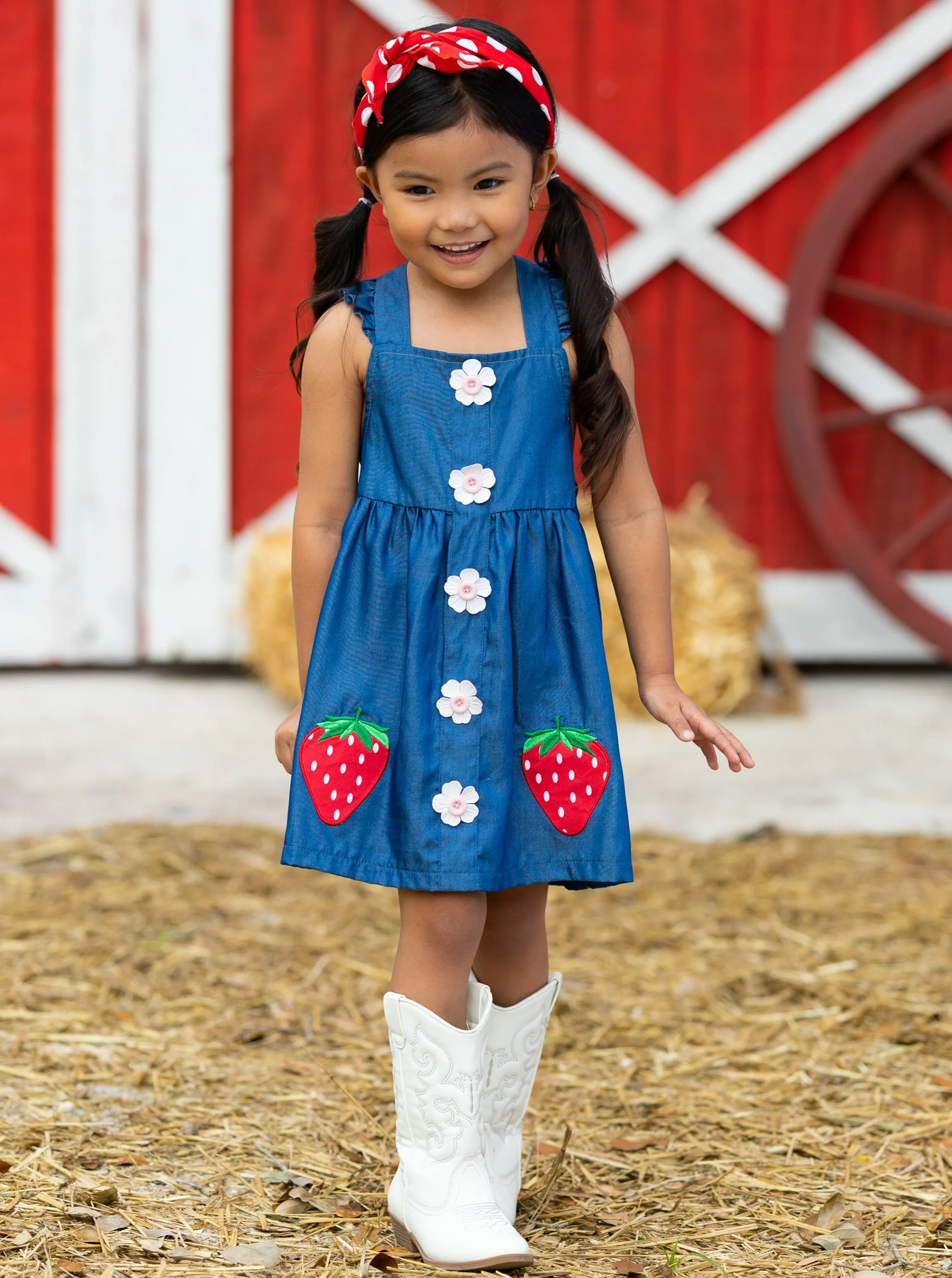 Berry Sweet Denim Dress