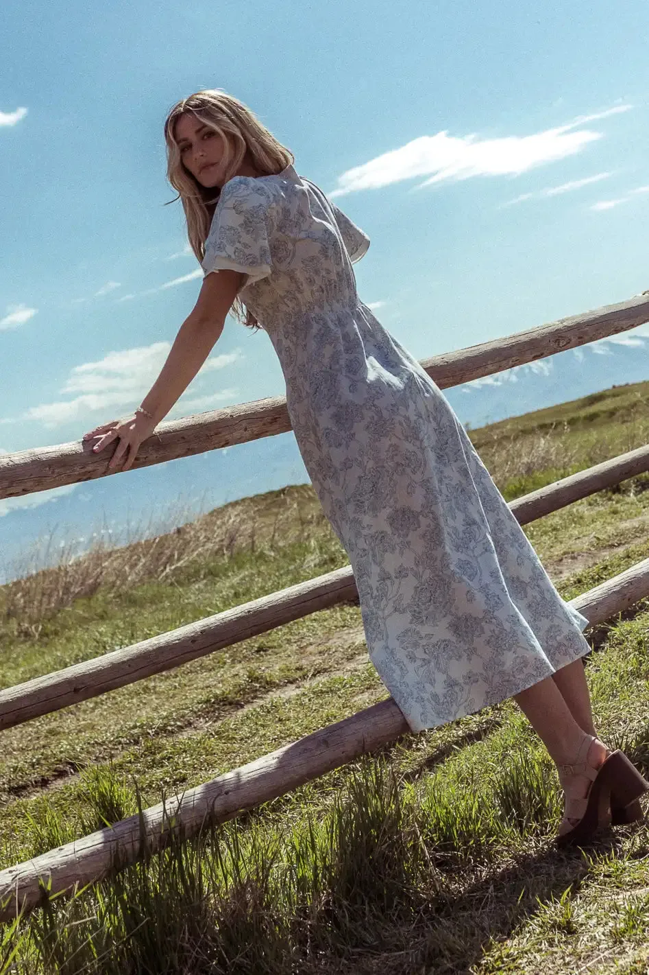 Bethie Petal Sleeve Maxi Dress - FINAL SALE