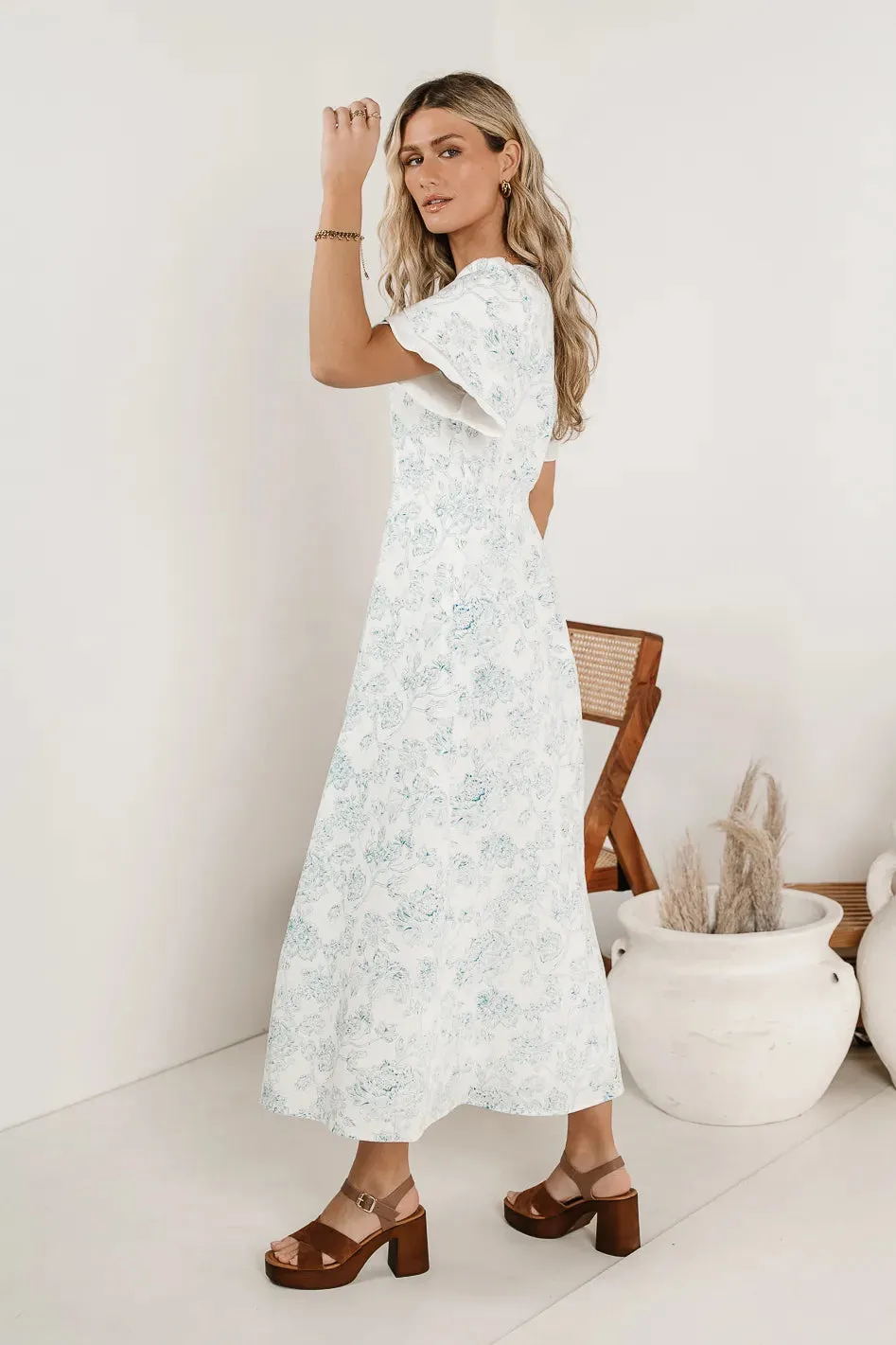 Bethie Petal Sleeve Maxi Dress - FINAL SALE