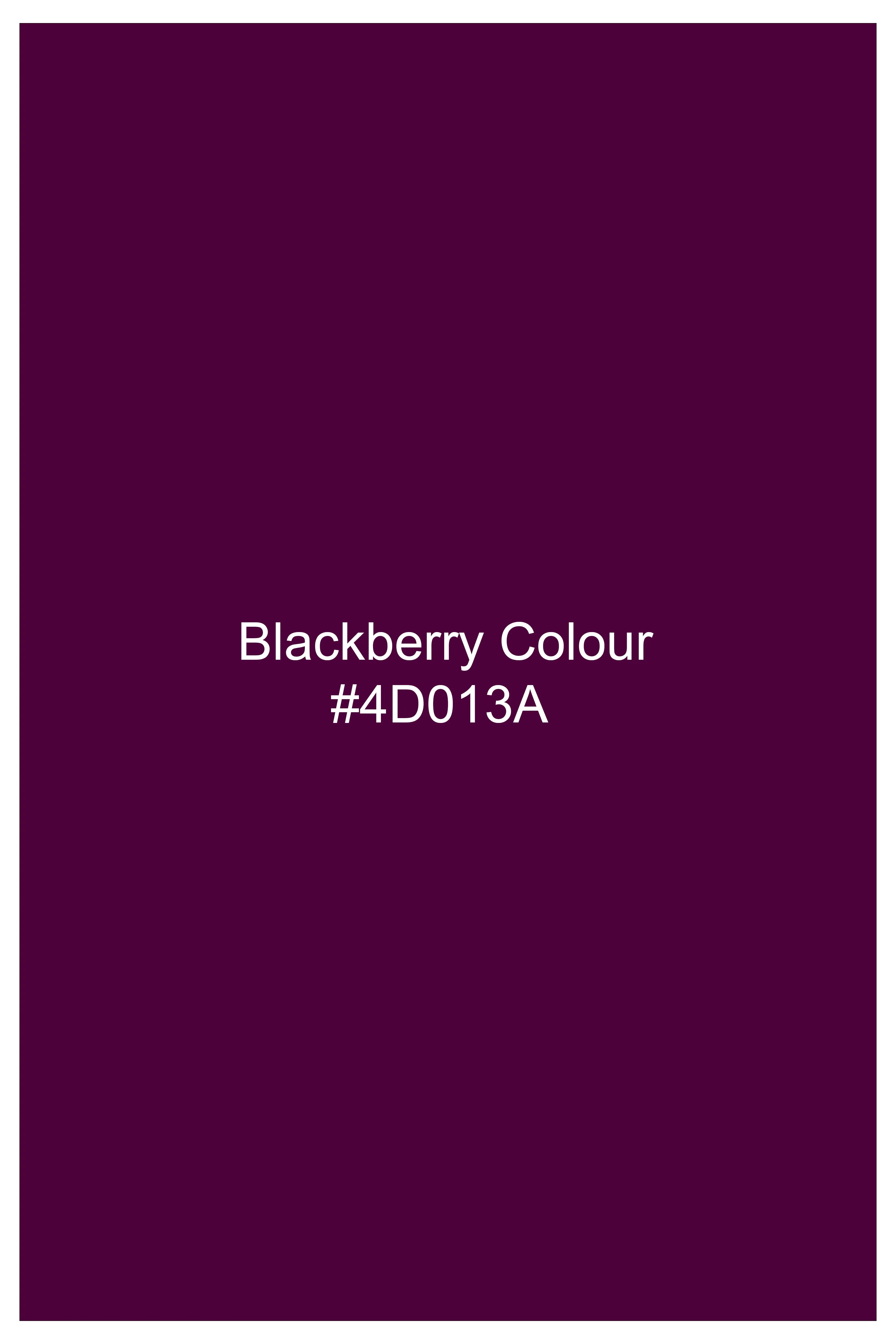Blackberry Purple Velvet Thread And Sequin Embroidered Bandhgala Jodhpuri