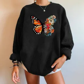 Butterfly Flower Sweatshirt