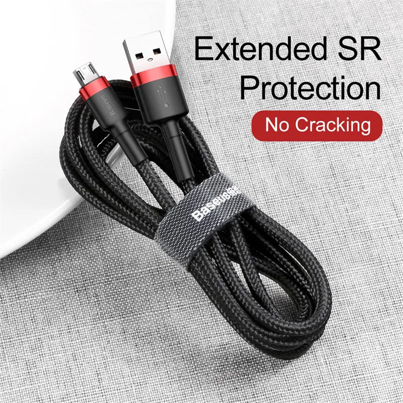 (Buy 1 Get 1) Baseus Cafule 2.4A Micro Cable (1M)- Red   Black