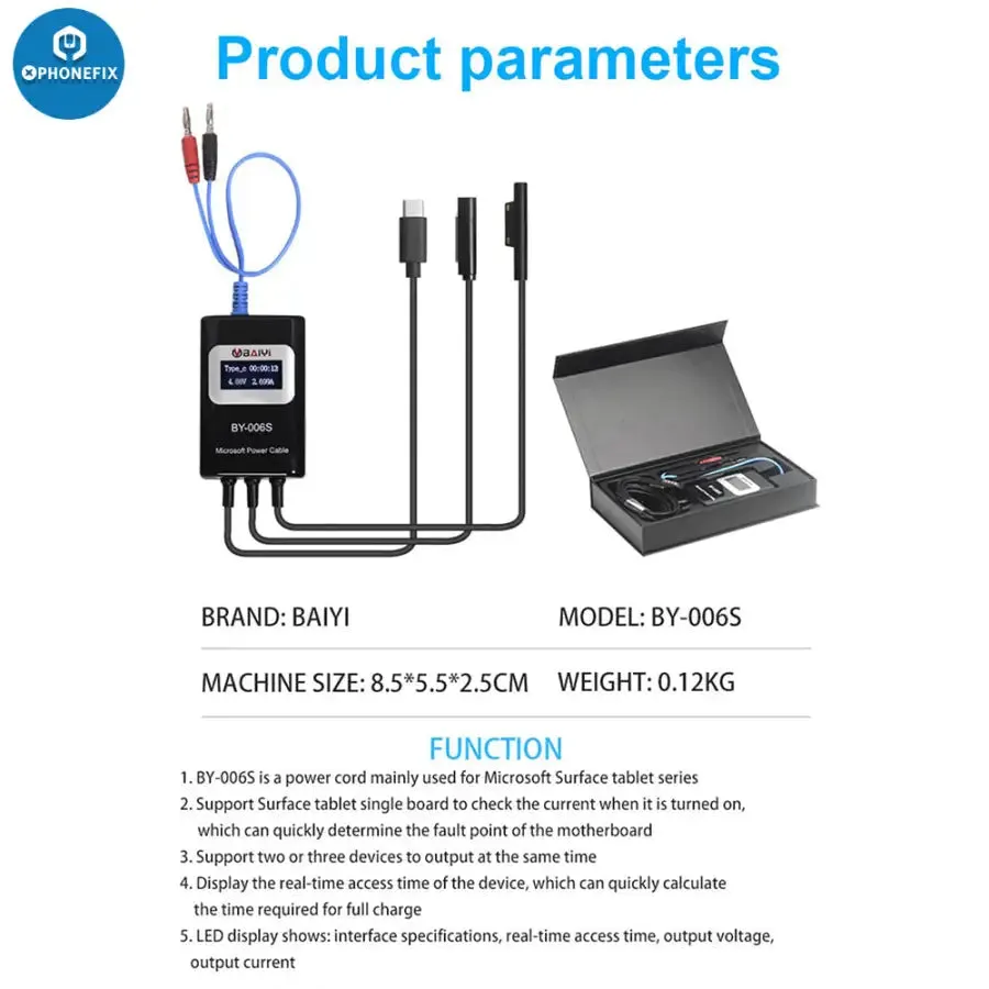 BY-006S  Mult-Function Microsoft Power Cable for Surface Laptop