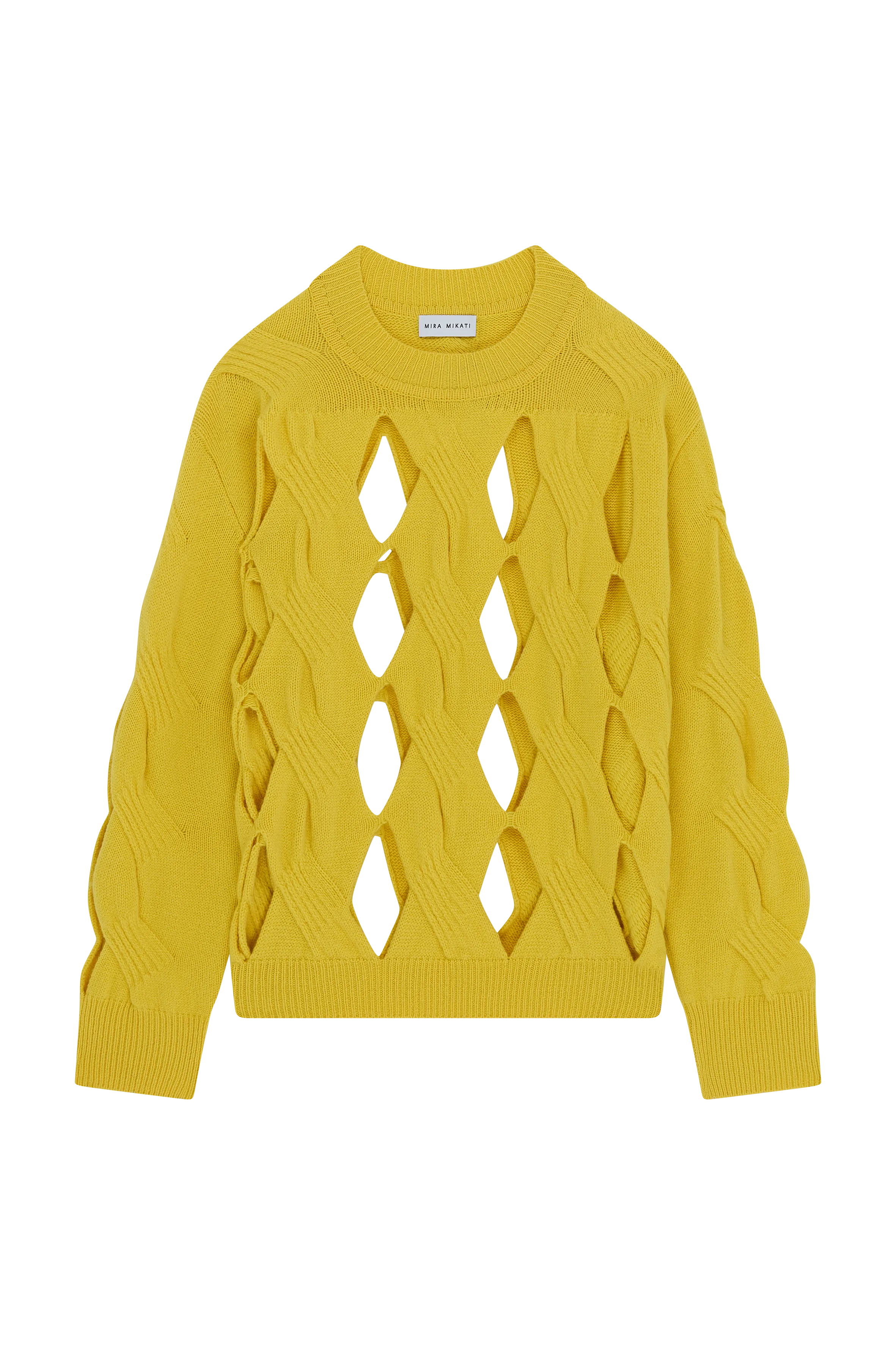 Cable Knit Cut-Out Sweatshirt