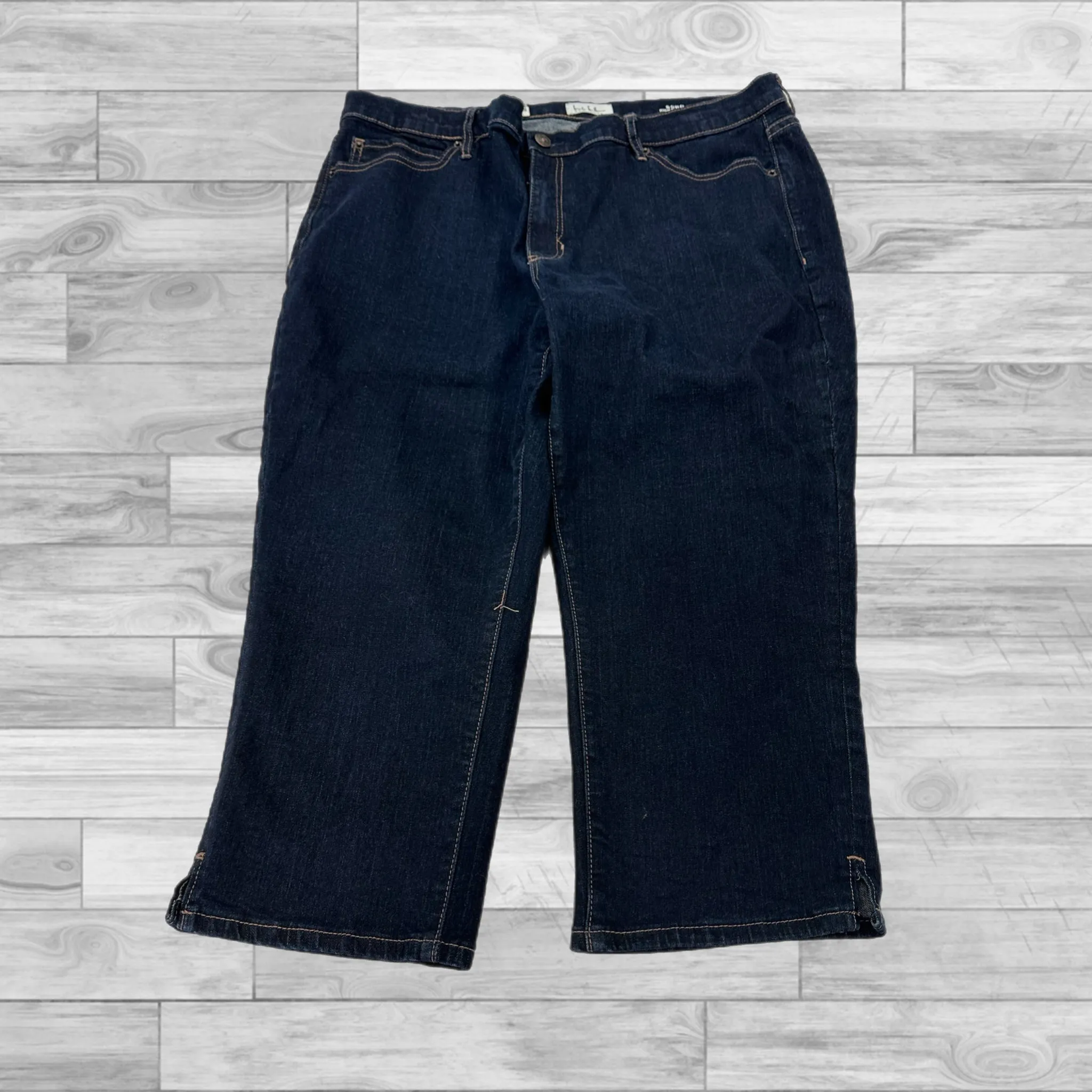 Capris By Nicole Miller In Blue Denim, Size: 18