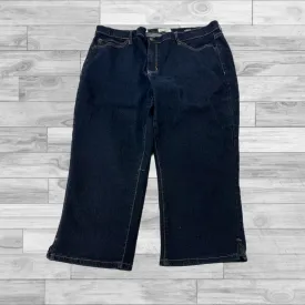 Capris By Nicole Miller In Blue Denim, Size: 18