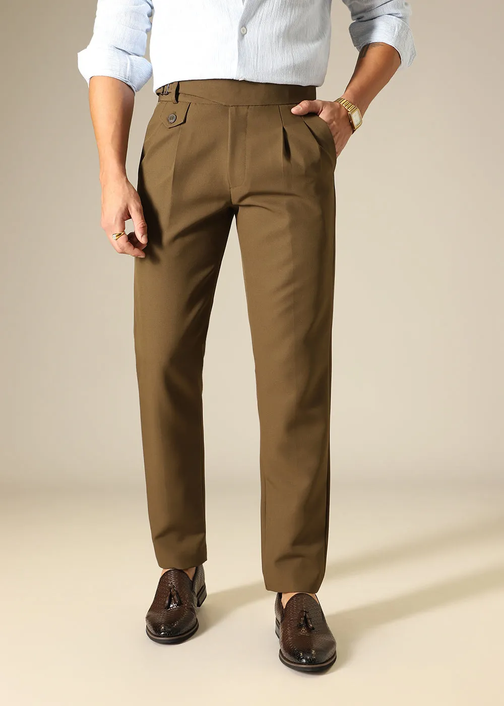 Caramel Brown Gurkha Pant