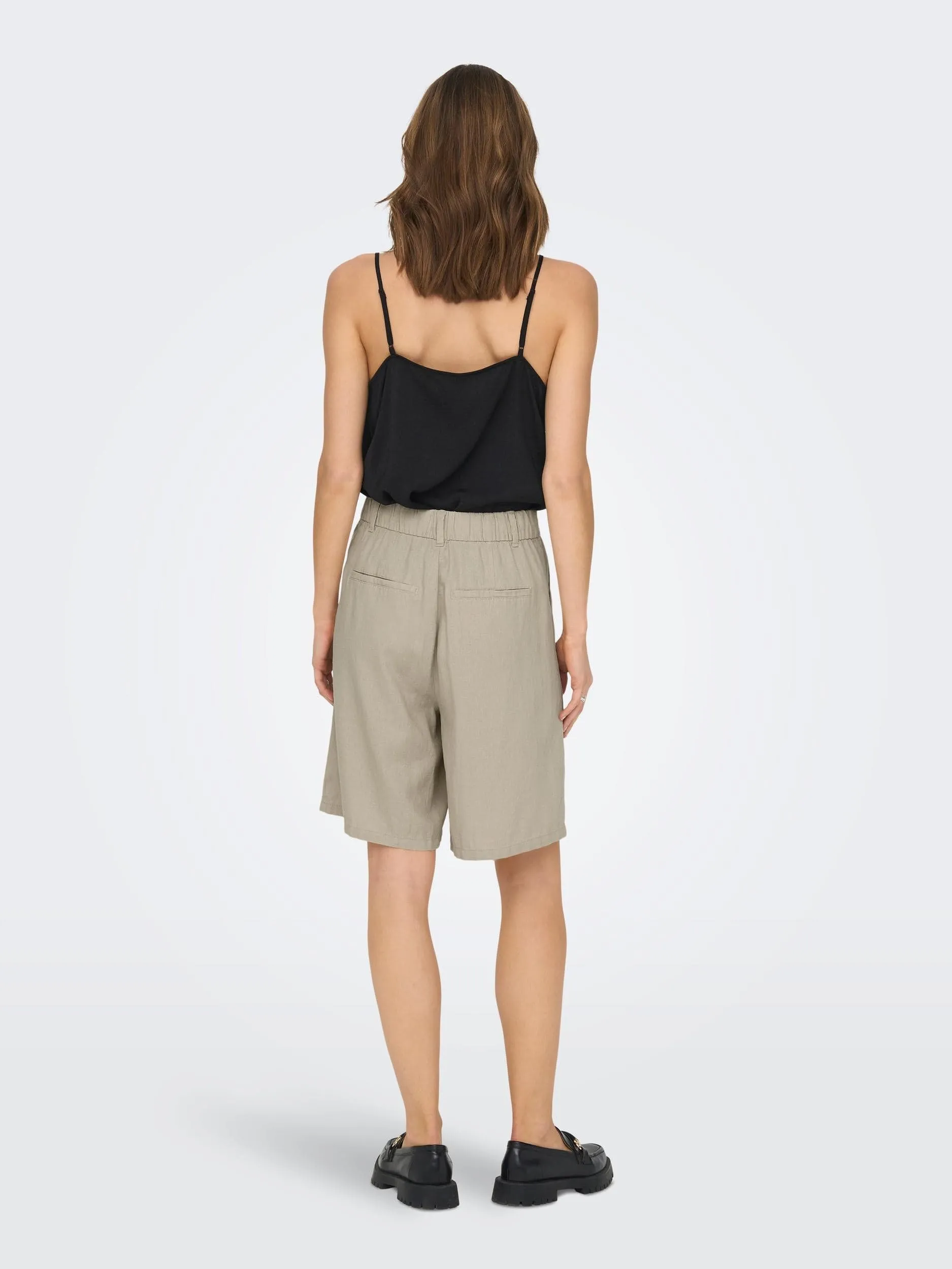 Caro Wide Linen Shorts