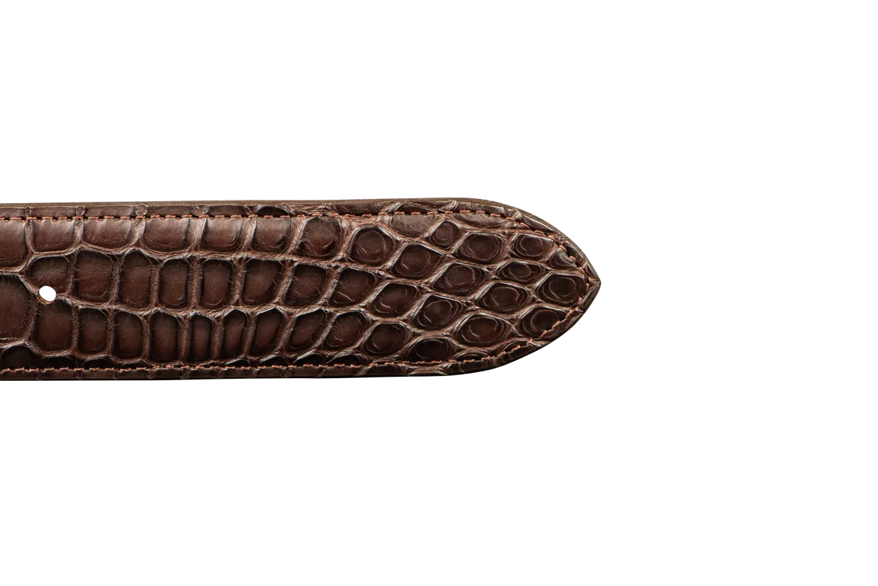 Chacon 1.5" Matte Alligator Straight Belt Strap