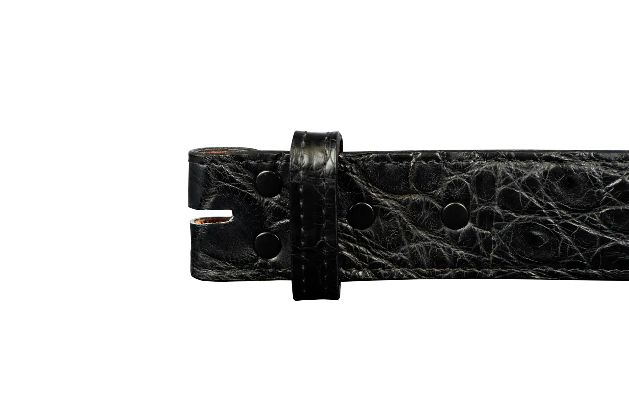 Chacon 1.5" Matte Alligator Straight Belt Strap