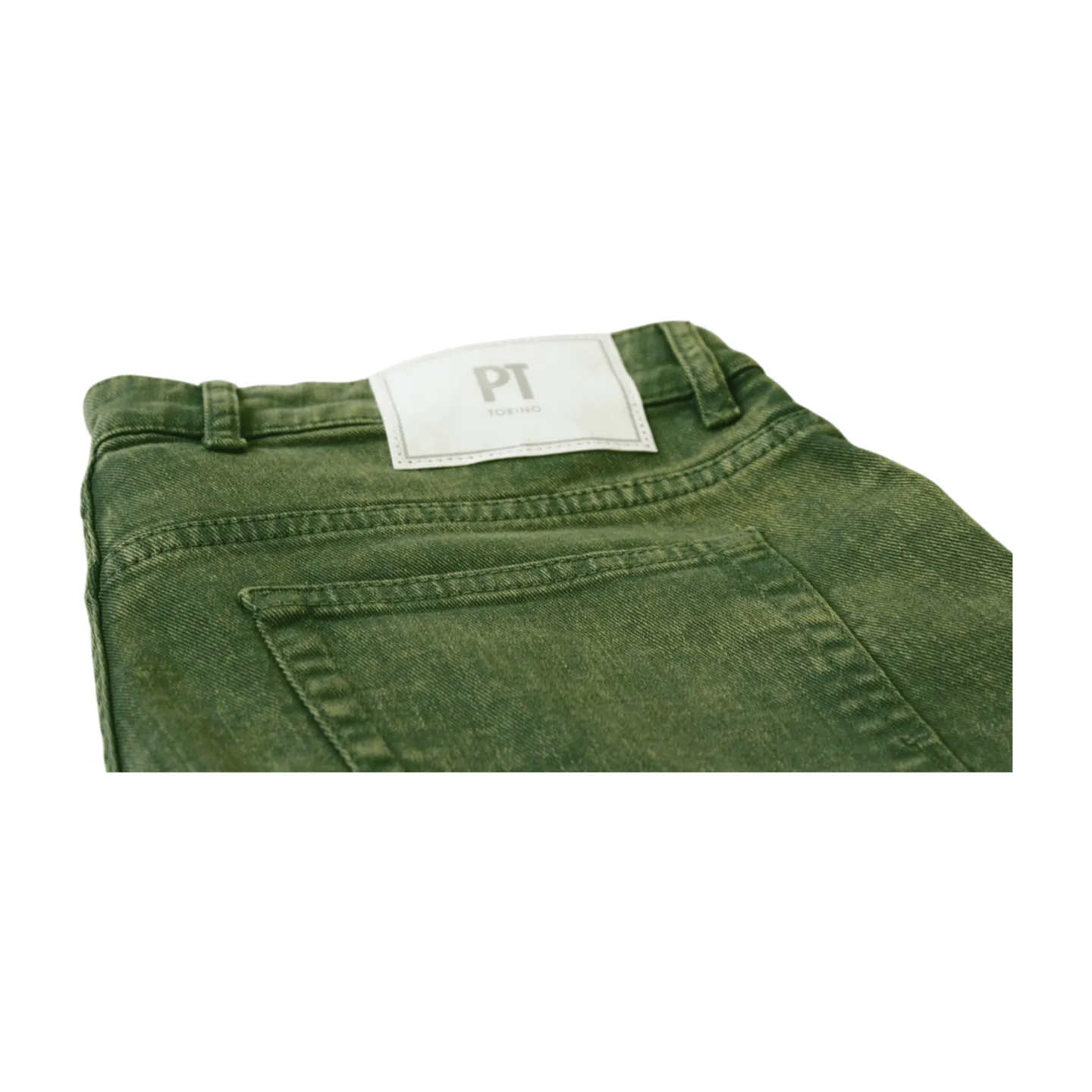 Color Denim in Washed Green
