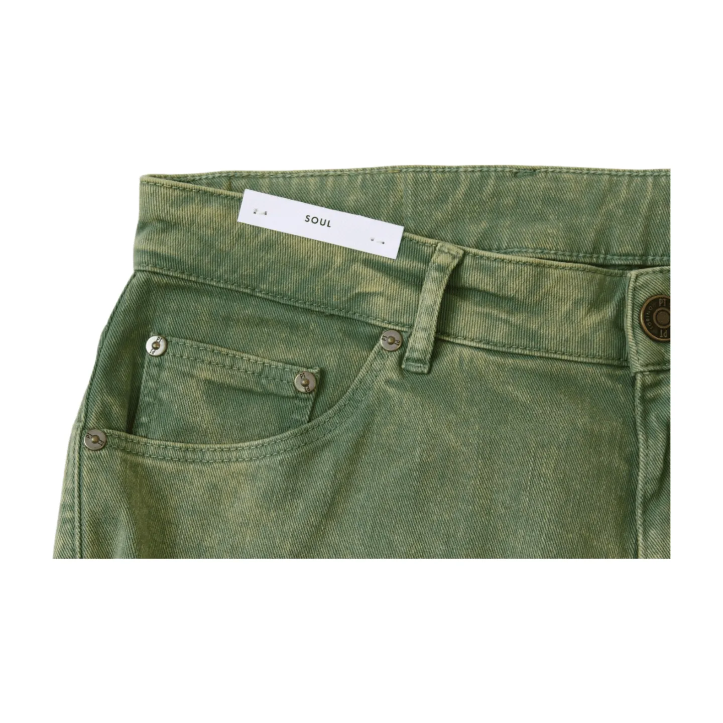 Color Denim in Washed Green