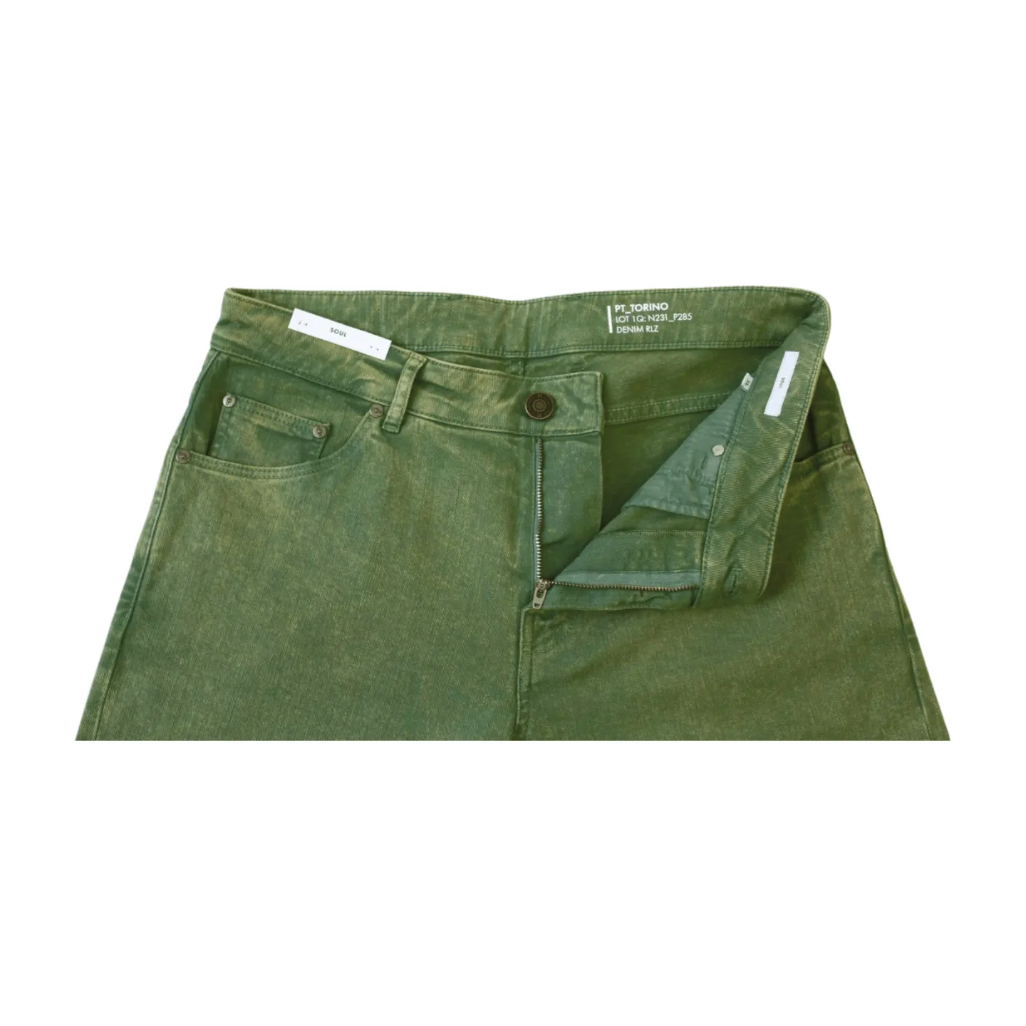 Color Denim in Washed Green
