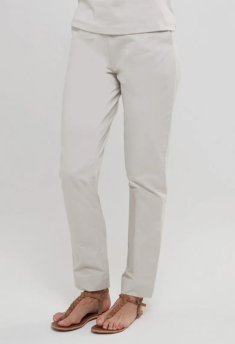 Cotton Twill Eliana Trouser – Stone