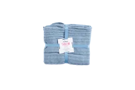 Dusty Blue - Cable Knit Blanket