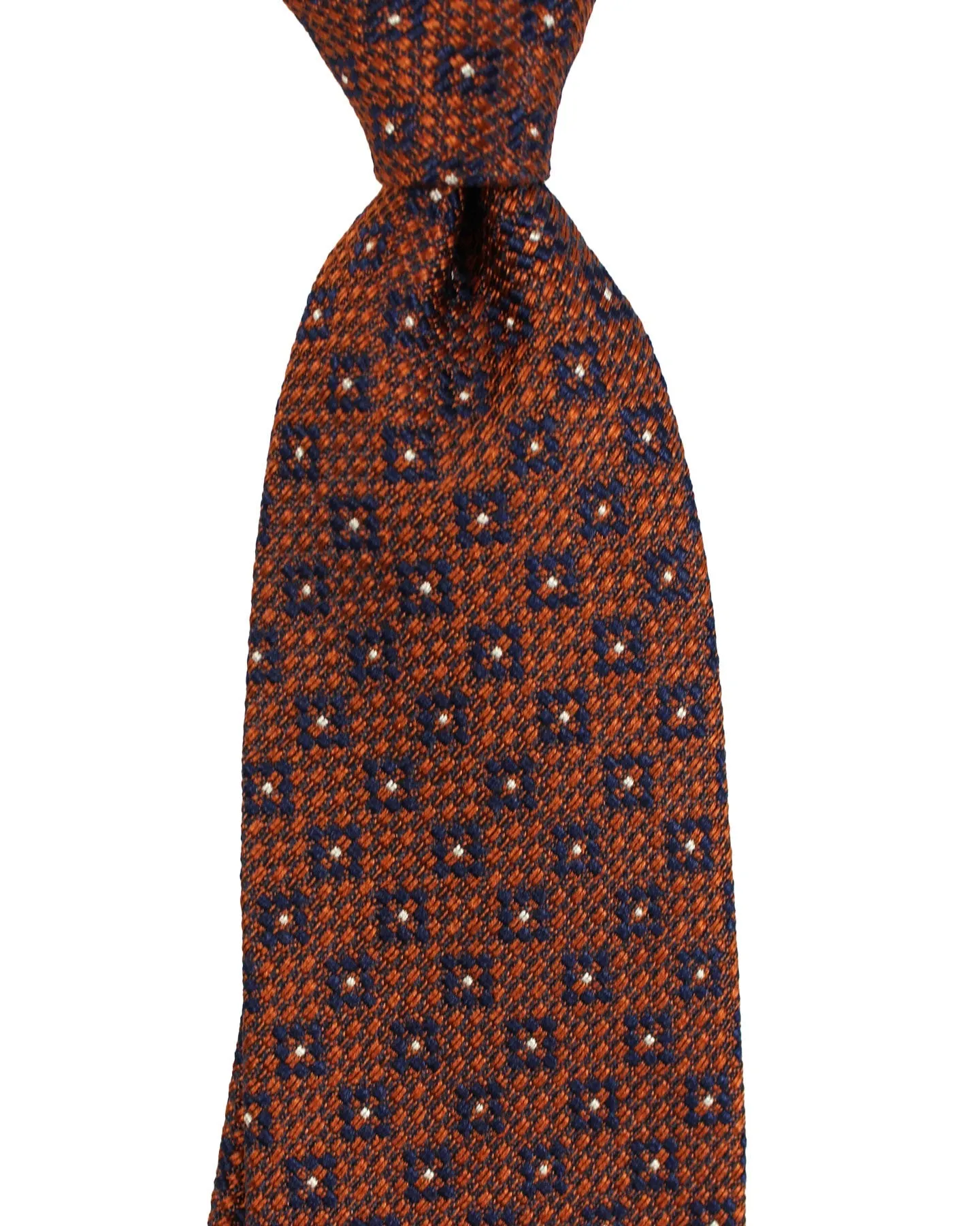 Ermenegildo Zegna Silk Tie Brown Geometric - Hand Made in Italy SALE