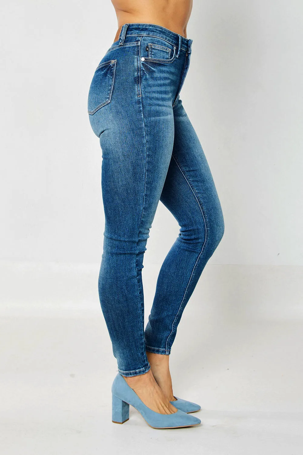 Evelyn High Rise Tummy Control Classic Skinny Jeans - PLUS