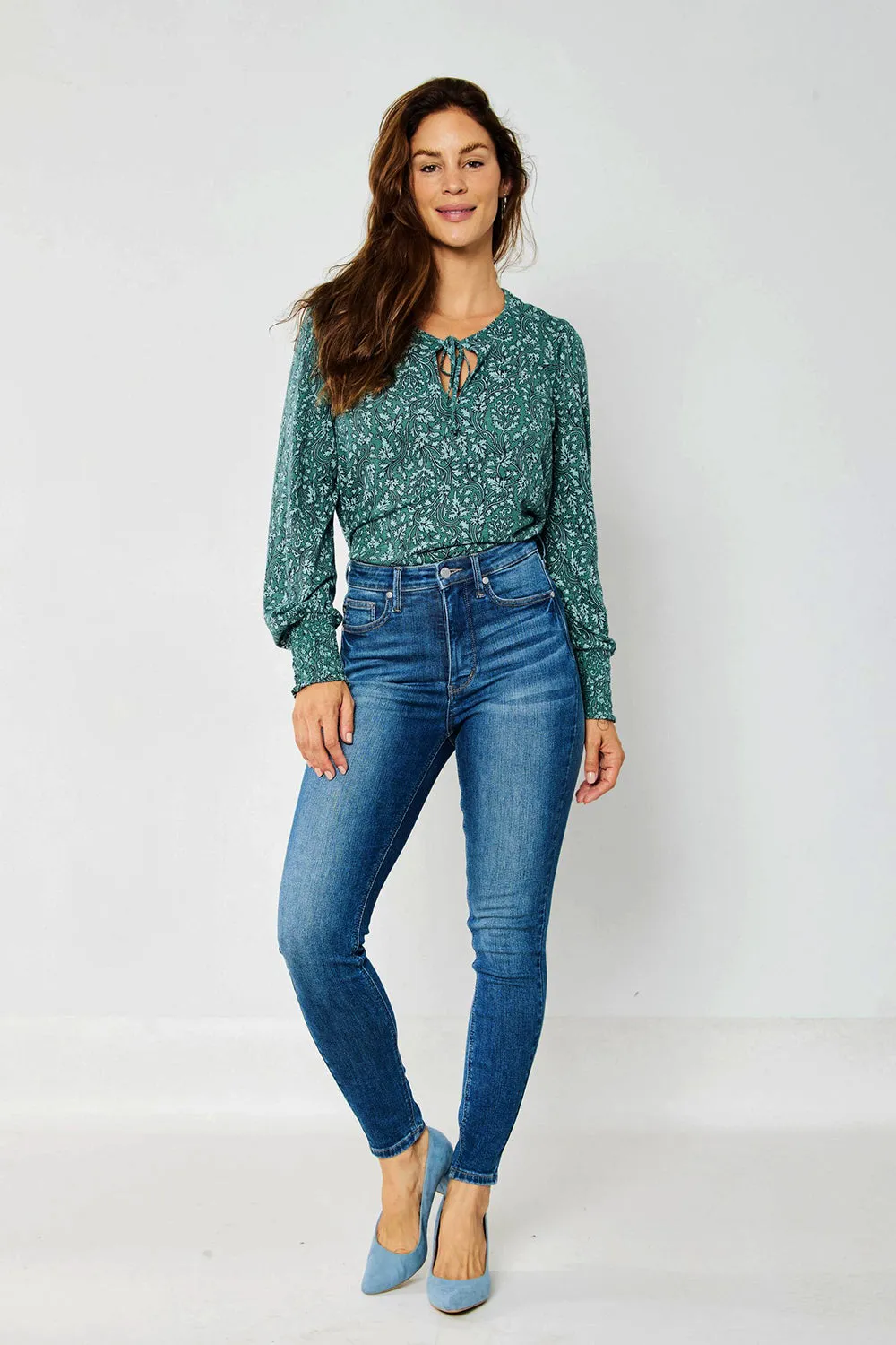 Evelyn High Rise Tummy Control Classic Skinny Jeans - PLUS