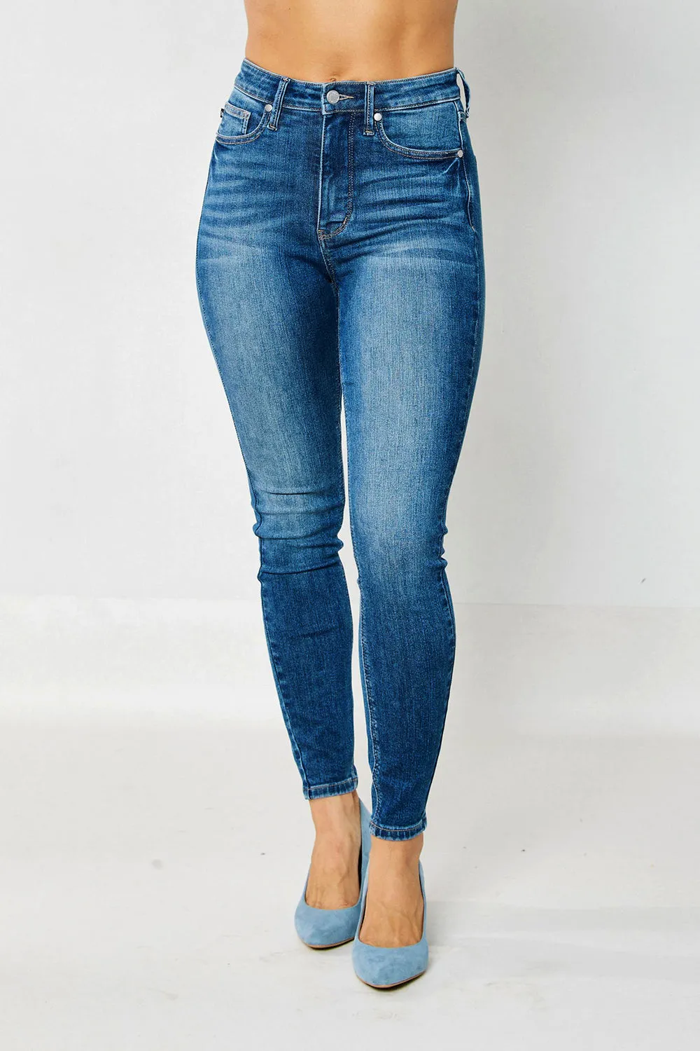 Evelyn High Rise Tummy Control Classic Skinny Jeans - PLUS