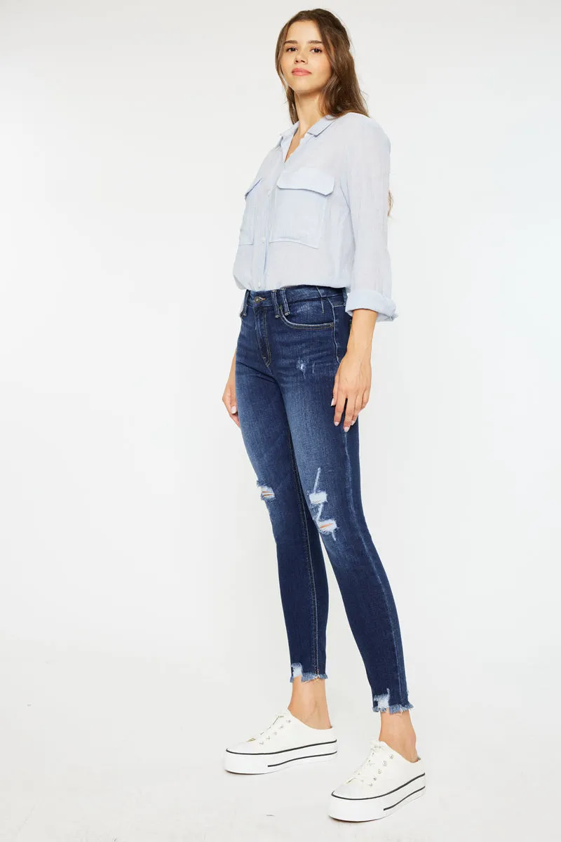 Fiora Mid-Rise Ankle-Length Skinny Jeans with Enhanced Fit