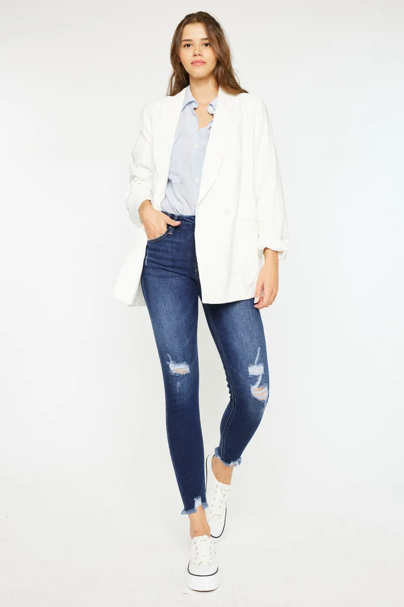 Fiora Mid-Rise Ankle-Length Skinny Jeans with Enhanced Fit