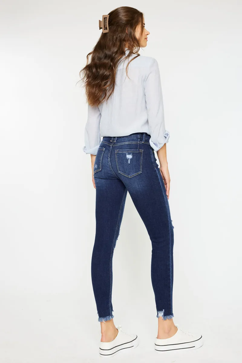 Fiora Mid-Rise Ankle-Length Skinny Jeans with Enhanced Fit