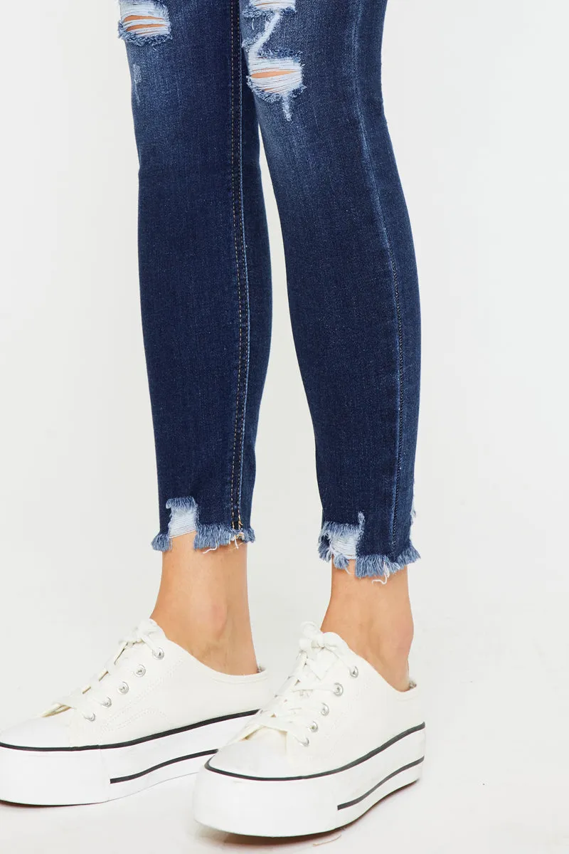 Fiora Mid-Rise Ankle-Length Skinny Jeans with Enhanced Fit