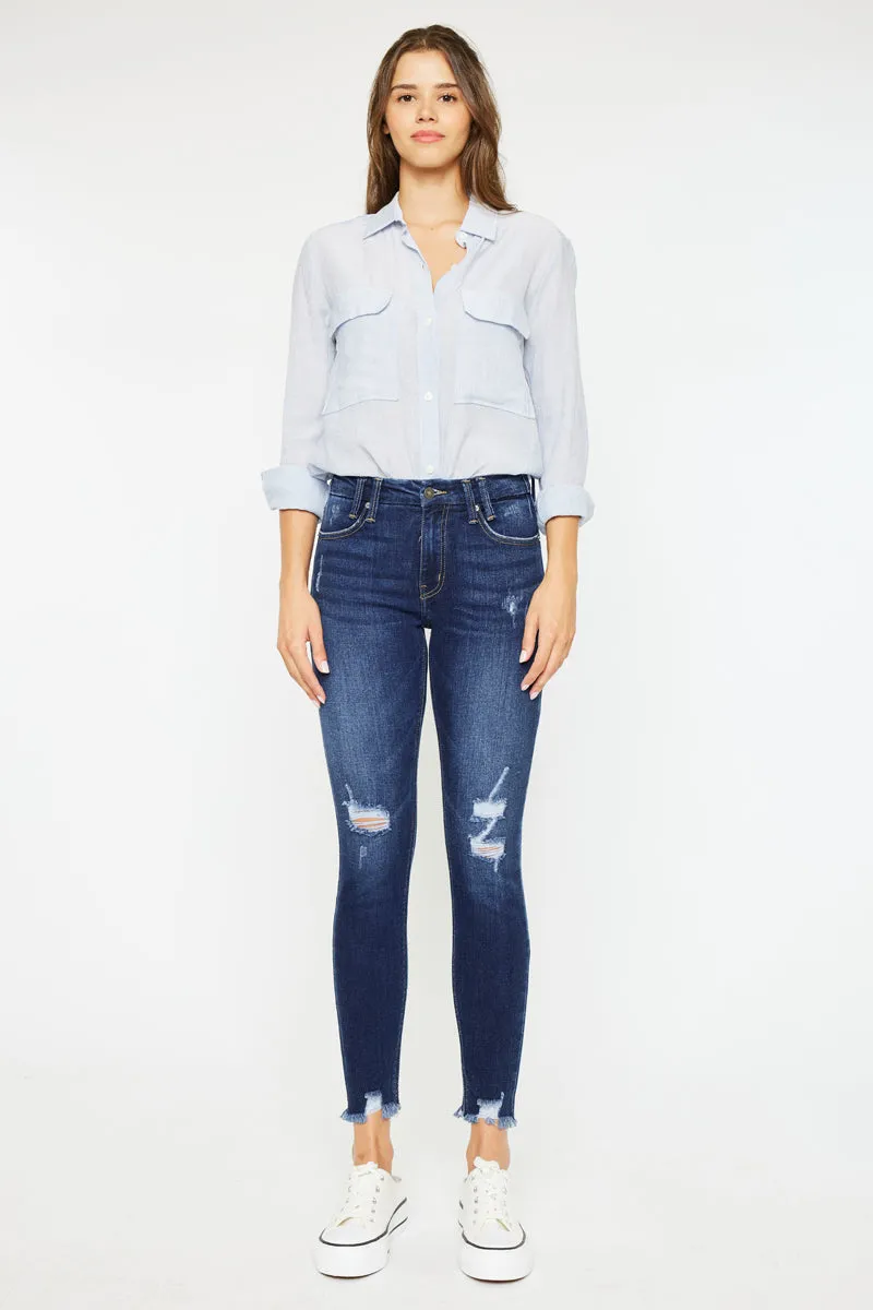 Fiora Mid-Rise Ankle-Length Skinny Jeans with Enhanced Fit