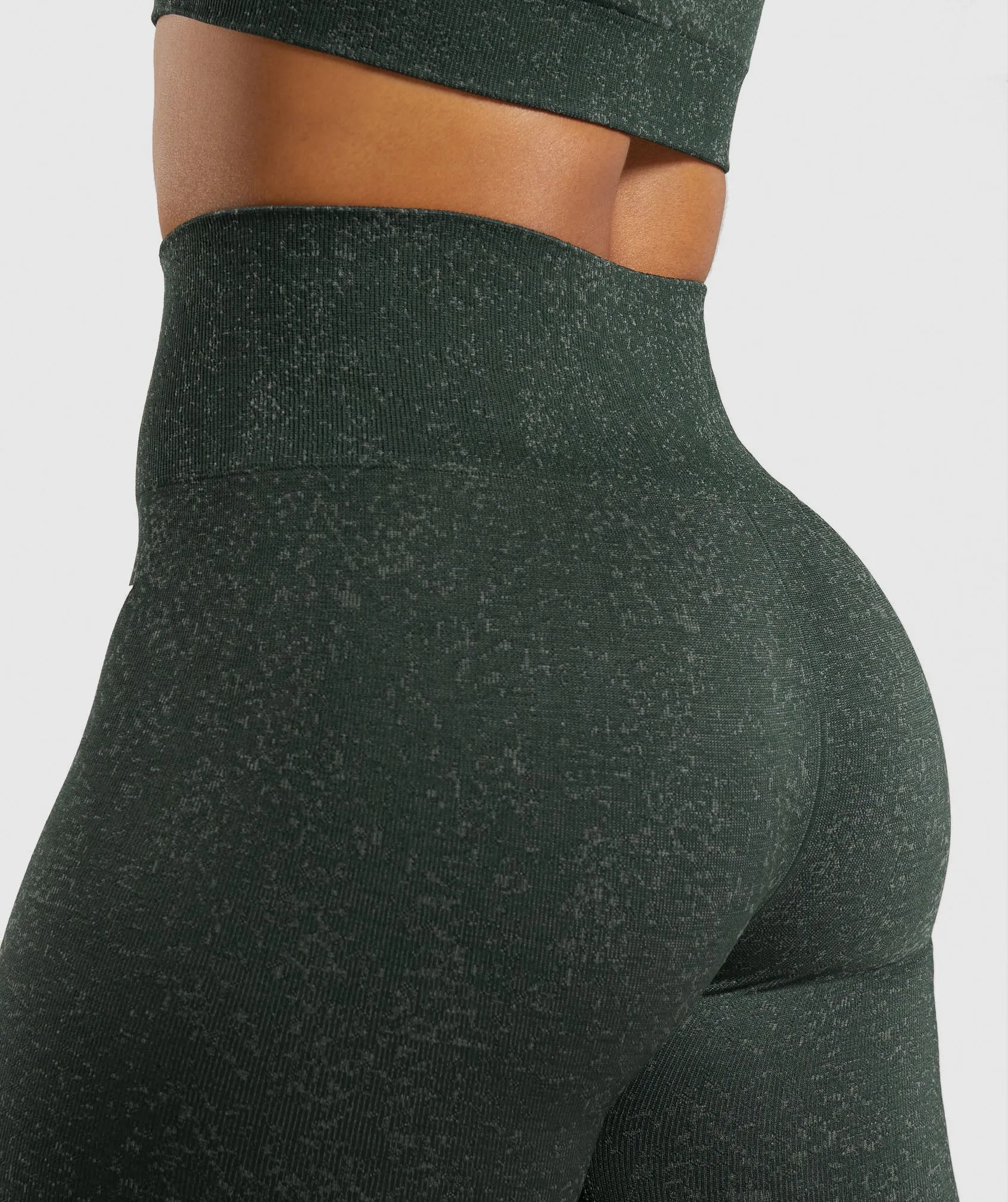 Enhanced Gymshark Victory Green/Unit Green Adapt Fleck Seamless Leggings