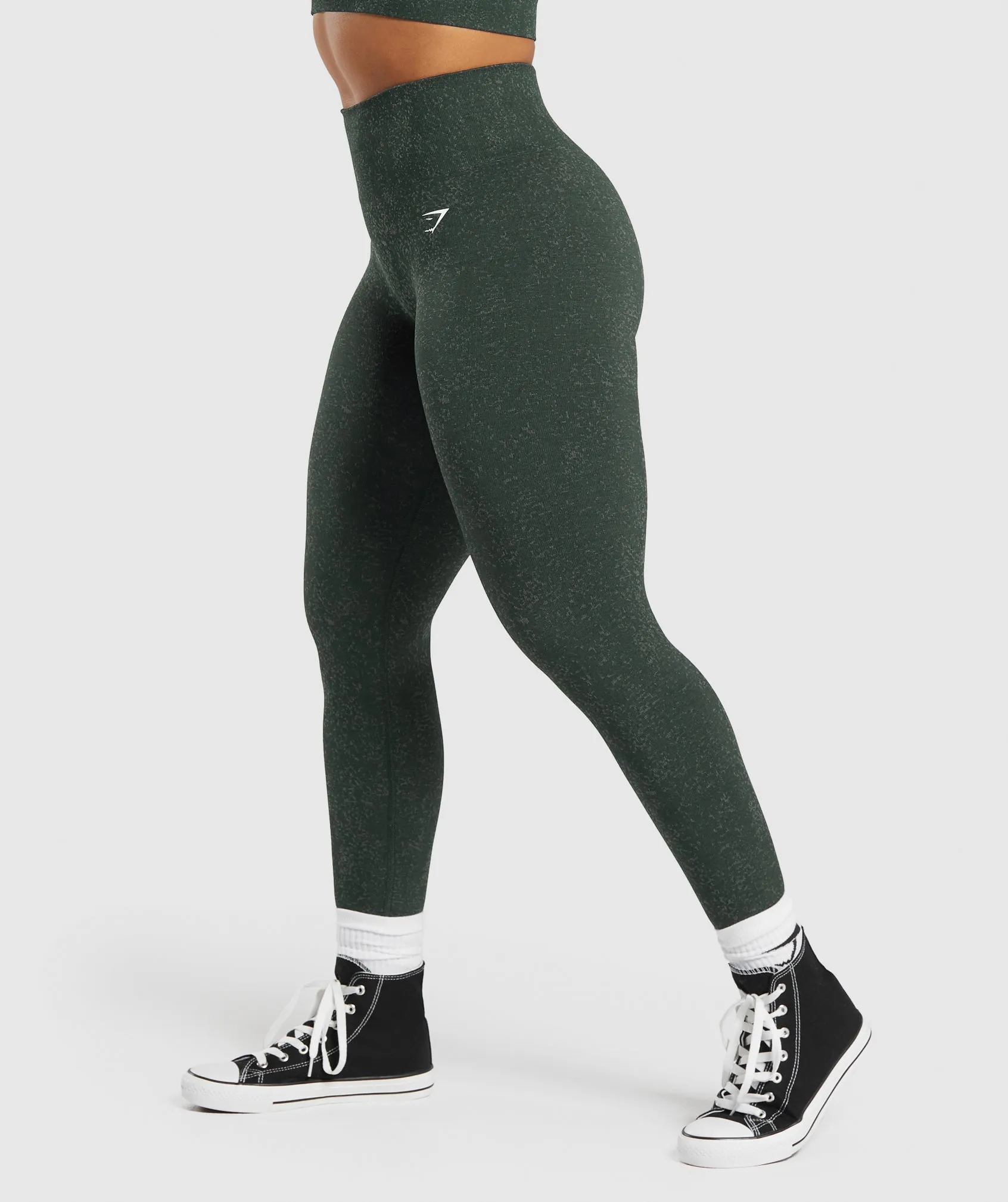 Enhanced Gymshark Victory Green/Unit Green Adapt Fleck Seamless Leggings