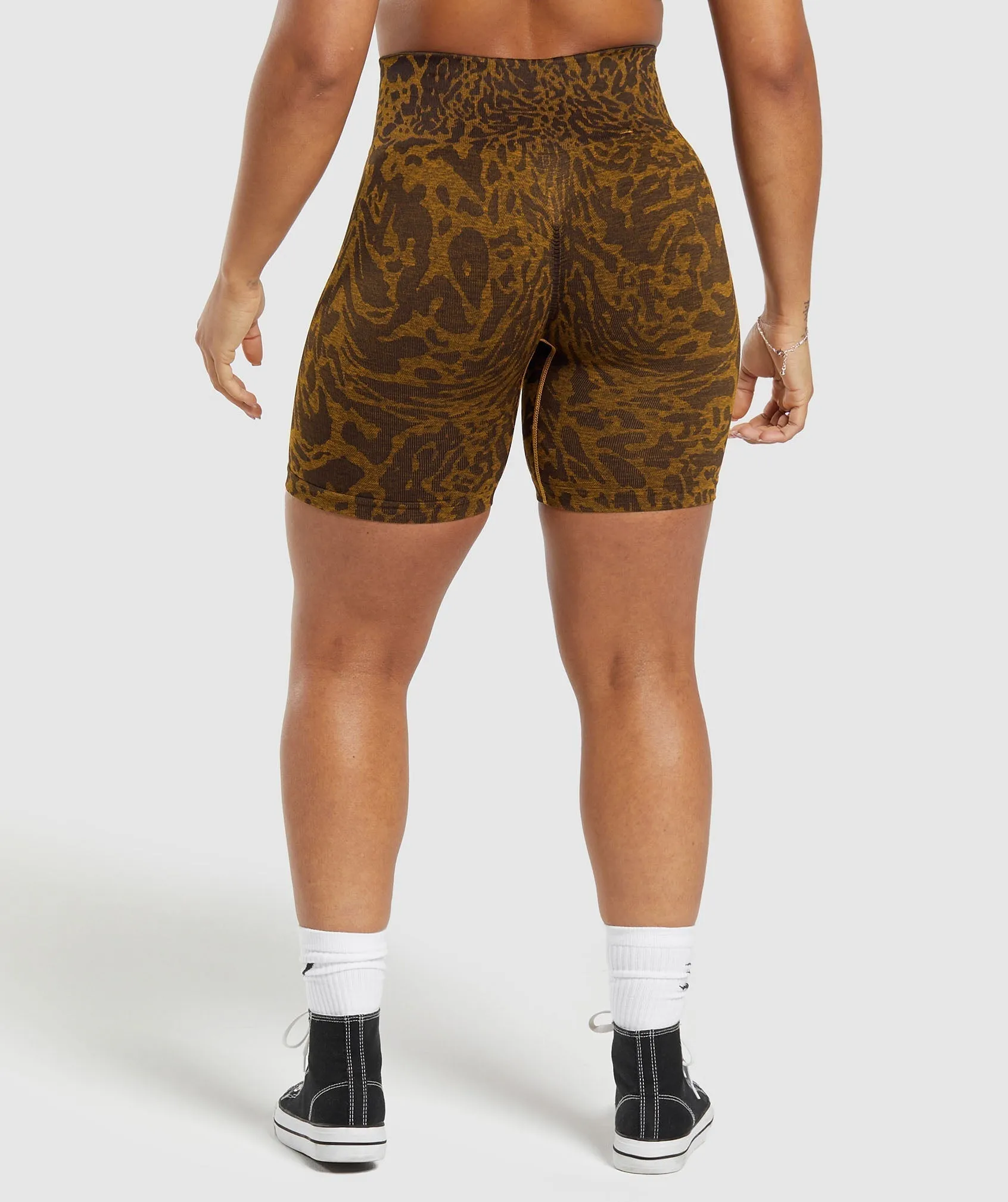 Gymshark Adapt Safari Tight Shorts - Archive Brown/Burnt Yellow