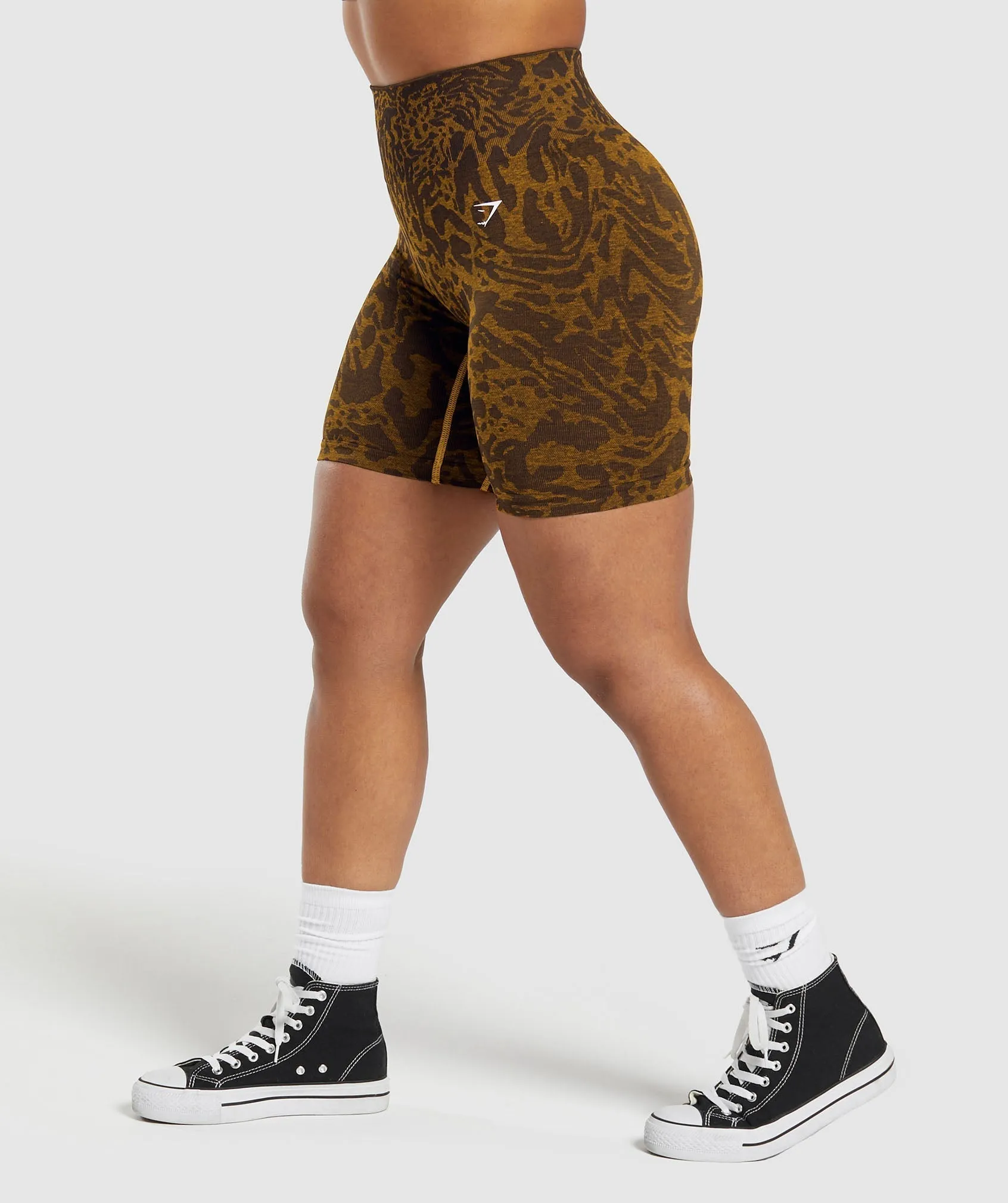 Gymshark Adapt Safari Tight Shorts - Archive Brown/Burnt Yellow