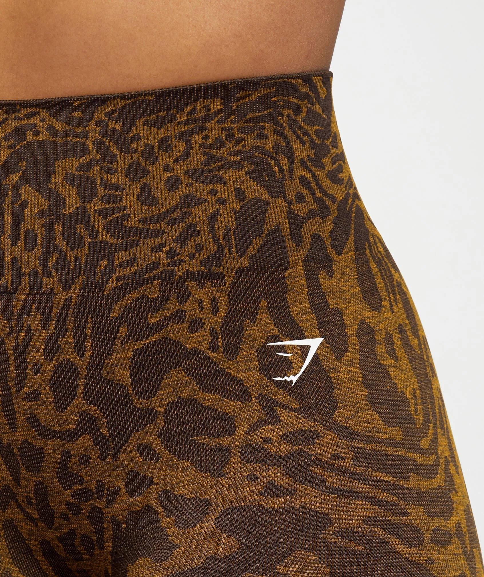 Gymshark Adapt Safari Tight Shorts - Archive Brown/Burnt Yellow