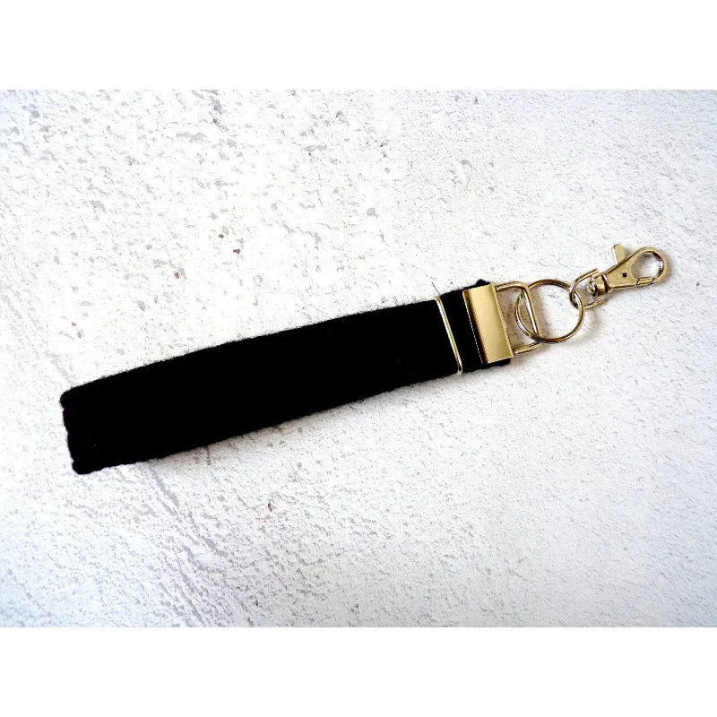 Harris Tweed Wristlet Keyring - Plain Colours